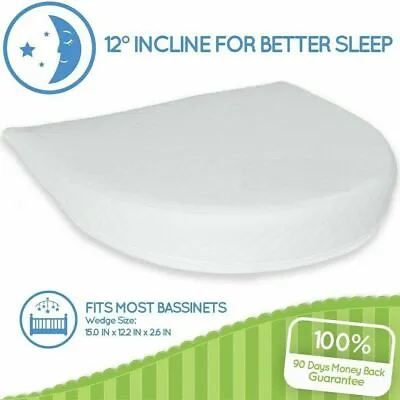 £11.99 • Buy Soft Baby Wedge Pillow Anti Reflux Colic Cushion Pram Crib Cot Bed Flat Round