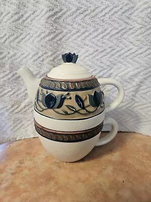 Beautiful Mikasa Arabella  Individual Teapot & Lid With Cup Height • $0.99