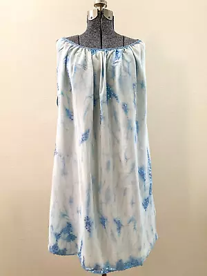 Vintage Silk Scarf Sleeveless Dress Hand Dyed With Salt Technique • $15