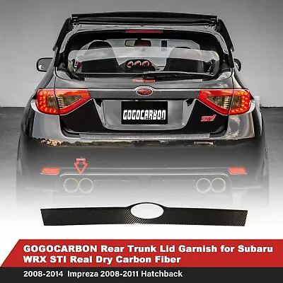 Carbon Fiber Trunk Lid Garnish For SUBARU WRX/WRX STI Hatchback 2008-2014 • $136.99