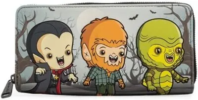 Loungefly Universal Monsters Chibi Faux Leather Zip Wallet Multi  • $63.83
