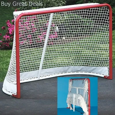 Hockey Folding Pro Goal Outdoor Sports Activity Training Kit 2-Inch Red/White • $149.98