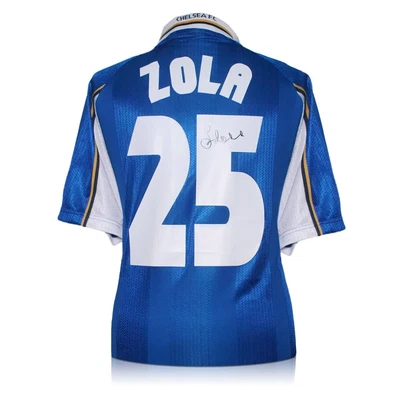 £156.99 • Buy Gianfranco Zola Signed Chelsea 1998 European Cup Football Shirt