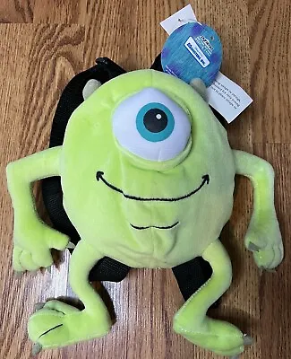 Disney Pixar Monsters Inc Mike Wazowski Figural Plush Backpack Zip Compartment • $21