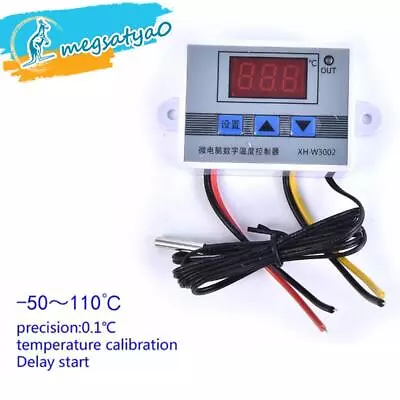 Digital LED Temperature Controller Thermostat Control Switch W/ Probe Waterproof • $11.19