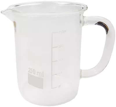 Beaker Mug 250ml With Handle And Pour Spout Borosilicate Glass. • $17.76