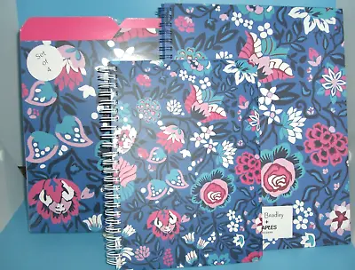 Vera Bradley Bloom Berry File Folders   Subject Notebook  Small Spiral Notebook • $29.99