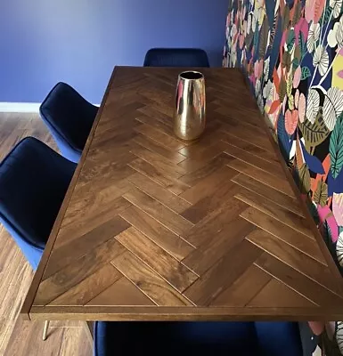 £400 • Buy Large Mango Wood Table With Gold Legs