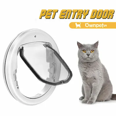 Small Cat Kitty Pet Door Magnetic Lockable Entry Dog Sliding Screen Flap Window • $35.99