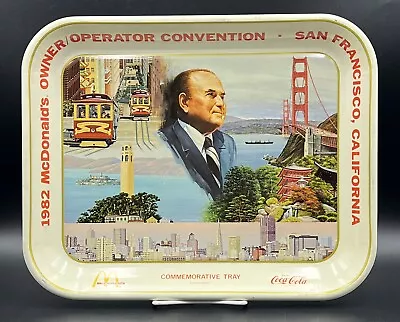 1982 McDonalds Owner Operator Convention Coke Commemorative Tray San Francisco • $37.60