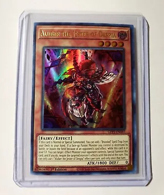 $4.99 • Buy Yugioh X1 Aluber The Jester Of Despia 1st Edition GFP2-EN097 Ultra Rare + Sleeve
