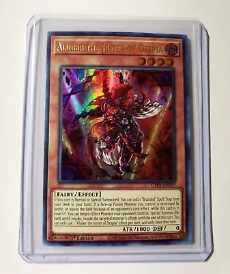 Yugioh X1 Aluber The Jester Of Despia 1st Edition GFP2-EN097 Ultra Rare + Sleeve • $4.99