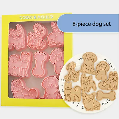 8PCS Cake Tools Dog Cookie Cutter Set Cutters Biscuit Mold Stamp Fondant Mould • $18.99