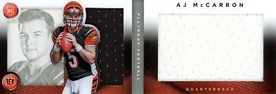 A.J. McCARRON 2014 Panini Playbook Football Dual Jersey Booklet RC #168 #155/199 • $9.90