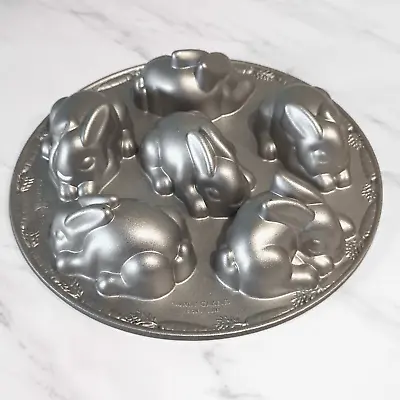 Nordic Ware Aluminum Non-Stick Easter Bunny Cakelet Baby Bunny Cakelet Pan • £26.06