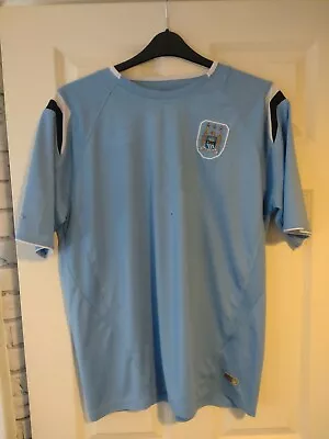 Manchester City Retro Used Football Shirt Reebok XL  • £10