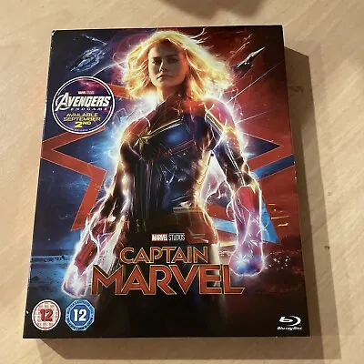 Marvel Captain Marvel - Blu-ray + Slip Sleeve - Free Uk P&P • £4.49