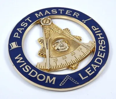 Mason Past Master Wisdom Leadership 3  Auto Emblem Metal Car Decal MAS26 • $7.99