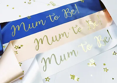 NEW Mum To Be Sash Baby Shower Gift Ideas Idea Decorations Games Gender Neutral • £4.95