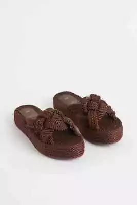 H&M Brown Sliders Sandals (Size 5) • £19