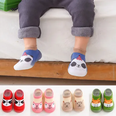£5.39 • Buy Kids Baby Girls Boys Toddler Anti-slip Slippers Socks Cotton Shoes Winter Warm
