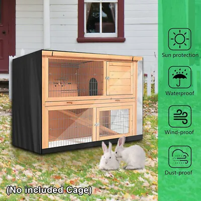 Rabbit Hutch Cover Waterproof Large Double Garden Pet Bunny Cage Covers • £29.87