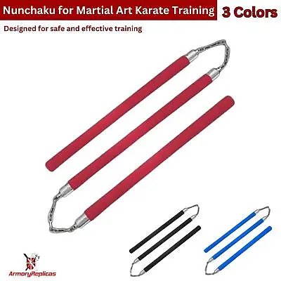 Foam Padded Nunchucks Nunchaku 3 Sectional For Martial Art Karate Training Stick • $28.19