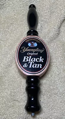 Yuengling Beer Tap Handle Black & Tan Wood Double Sided  12  FREE SHIPPING • $24.95