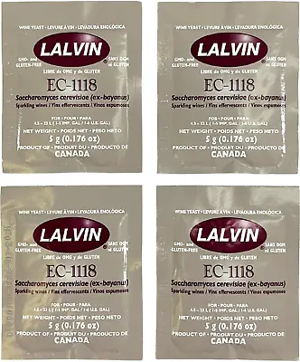 4 X Lalvin EC-1118 Champagne Yeast 5g • £6.50