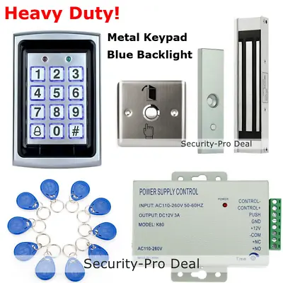 US RFID Card &Password Door Access Control Kit+ Electric Magnetic Lock+ 10 Cards • $104.99