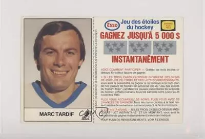 1983-84 ESSO Hockey Stars TV Cash Game Marc Tardif • $4.22