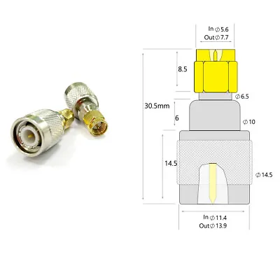 1PC SMA Male To TNC Male Plug RF Coax Connector Adapter Straight NEW For Wifi • $1.93