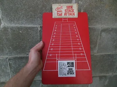 Vintage Diet 7UP Advertising Clip Board SIDE STACK ATTACK Football Theme RARE • $39.95