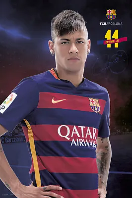 Fc Barcelona - Sports Poster / Print (Neymar Jr. #11 - 2015 / 2016) • $11.99