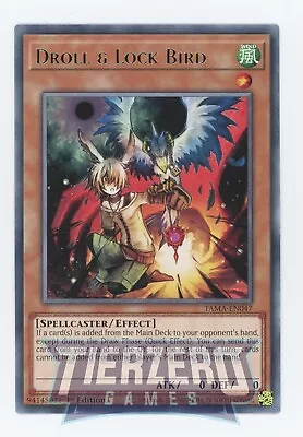 Yugioh Droll & Lock Bird TAMA-EN047 Rare 1st Edition Near Mint • £2.95