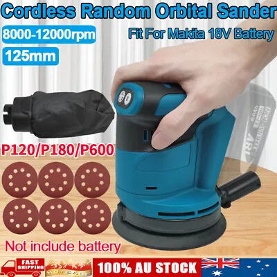 Cordless 125mm Random Orbital Sander Polisher 3-Speed For Makita 18V Battery • $69.99