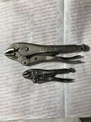 VISE GRIP 10CR & 5WR Locking Pliers Petersen DeWitt USA 9  & 5 1/2  Works Great • $25