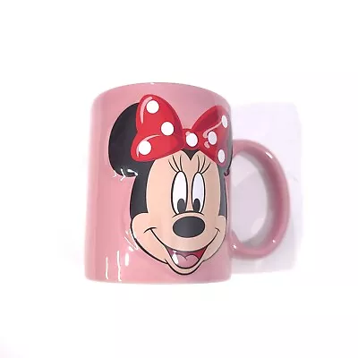 Disney Jerry Leigh Minnie Mouse 3D Embossed Pink Ceramic Coffee Tea Mug Cup • $24.99