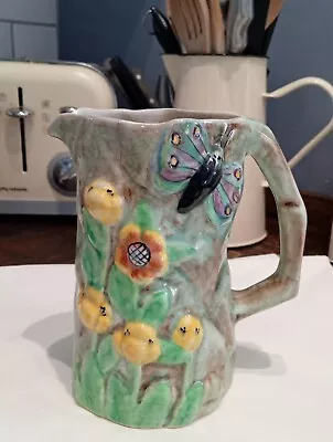 E Radford Butterfly Ware Jug Art Deco Marked Made In Great Britain. Hand Painted • £8.50