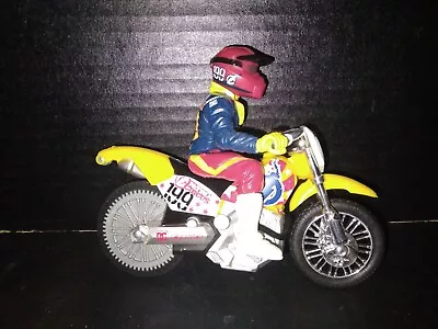 Travis Pastrana MXS Nitro Circus Dirt Bike Suzuki 199 Motorcycle Jakks Pacific T • $6.99