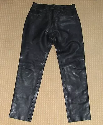 BELSTAFF Leather Motorcycle Jeans Ladies 16 EU42 • £39.99