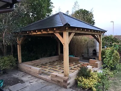 Oak Gazebo - Garden Room - Hot Tub Shelter - Carport - Outdoor Kitchen Frame • £1970