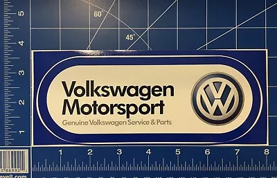 Rare VW Volkswagen Motorsport Racing Beetle Golf Jetta Atlas Decal Sticker • $7.95