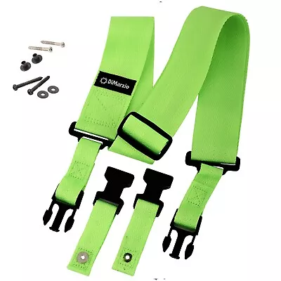 $31.95 • Buy NEW DiMarzio DD2200GN 2 Inch Nylon ClipLock Guitar Strap Quick Release - GREEN