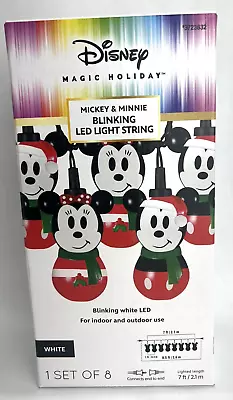 Disney Christmas Holiday String Lights Mickey Minnie LED Set Of 8 Gemmy • $39.87