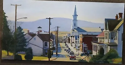 Middletown Md David Zimmerman Original Oil Painting Canvas Art Street Unframed • $750