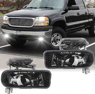 For GMC 1999-2002 Sierra 1500/2500/3500 Bumper LED Fog Lights Driving Lamps DOT • $69.99