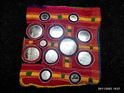 Vintage Banjara Gujarati Rabari Kuchi Ethnic Handmade Embroidered Mirror Pouch 4 • $30