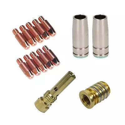 MB25 MIG WELDING CONSUMABLES KIT TORCH CONTACT TIPS NOZZLE GAS SHROUD 25AK 14pc • £7.99