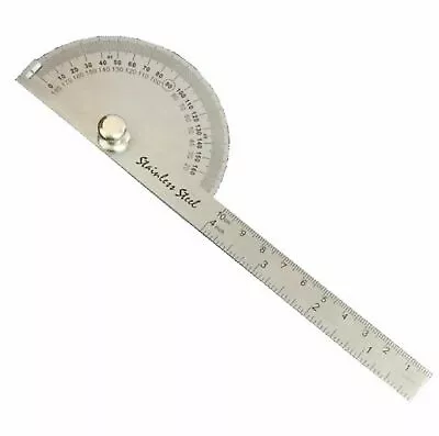 New SEA Rotary Protractor Angle Rule Gauge Machinist - Stainless Steel • $8.98